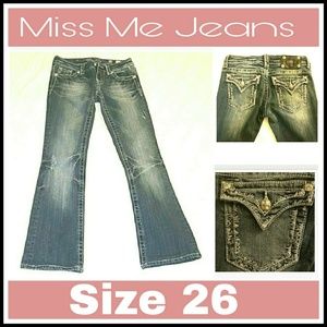 Miss Me Jeans 26X30 Medium Blue EUC Boot Cut